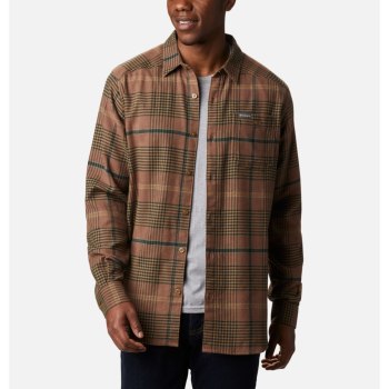 Columbia Cornell Woods Flannel Long Sleeve, Camisa Marrom Para Hombre | 702531-YOG